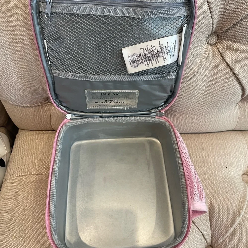 Mackenzie Pink Hearts Glitter Lunch Box